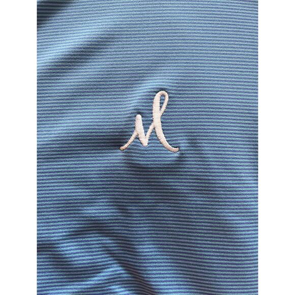 Peter Millar | Summer Comfort Blue with Purple Stripe Polo Shirt Size XXL - Picture 5 of 8